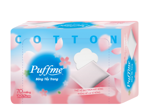 Puffme Cotton Pad Wrapped inType 70 pieces/box