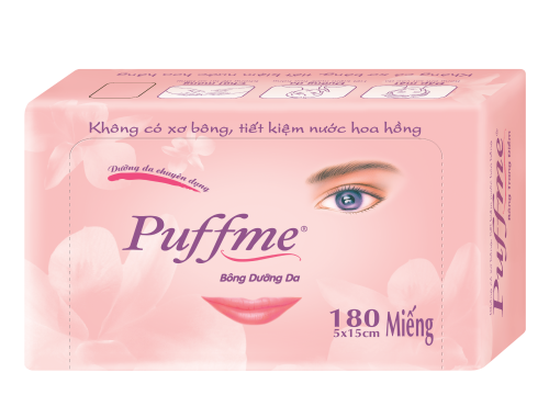 Puffme Airlaid Cotton Pad 180 Pieces