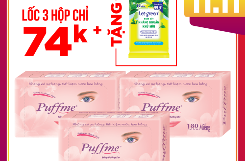 PROMOTION PROMOTION PUFFME AIRLAID COTTON 180 PIECES/BOX
